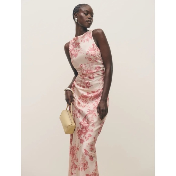 NWT Reformation Anaiis Silk Maxi Dress Cameo Rose Floral Print 10 - Picture 13 of 15